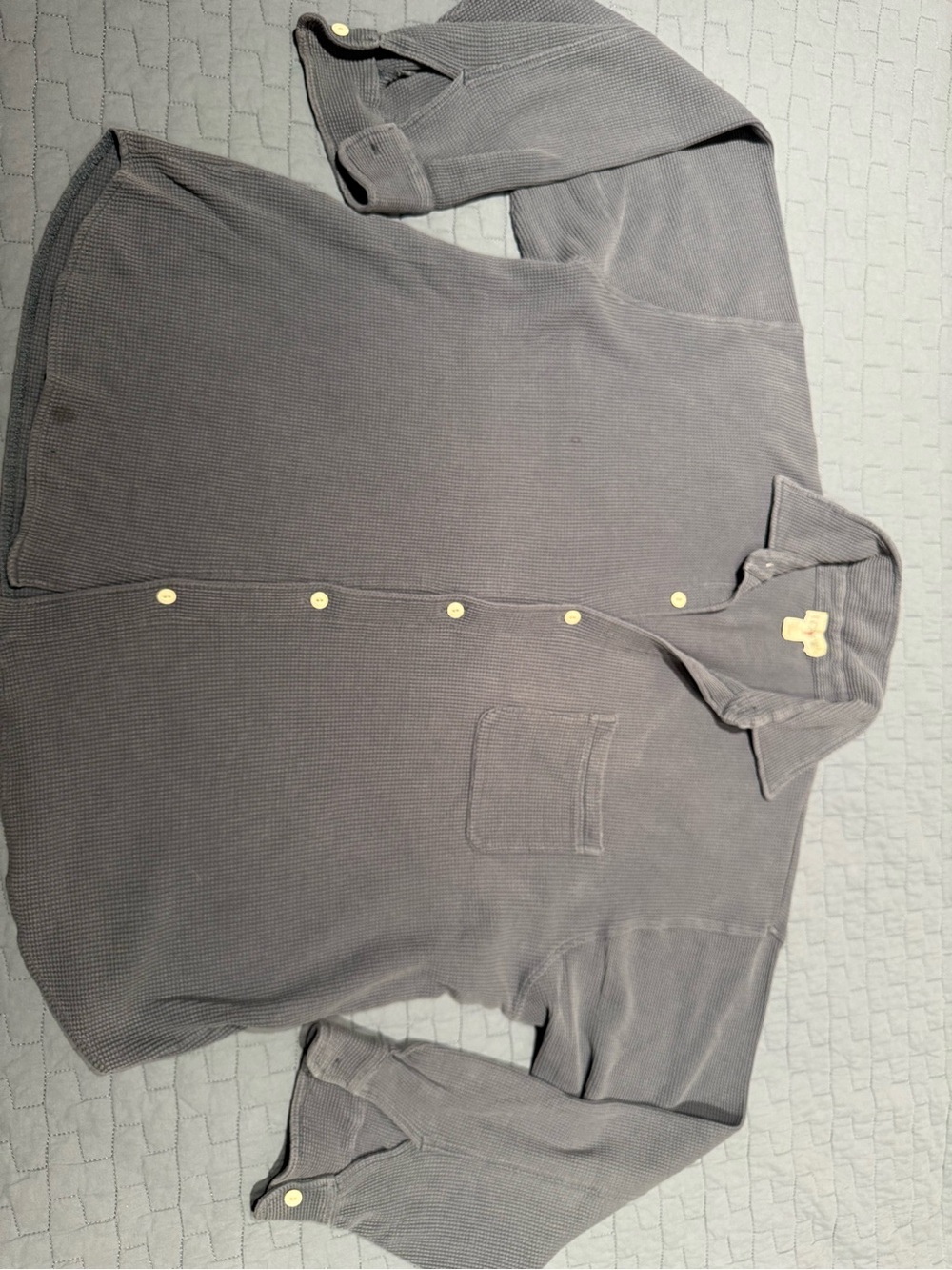 Vintage 90’s J. Crew Men's Button-Down Shirt in Slate Blue